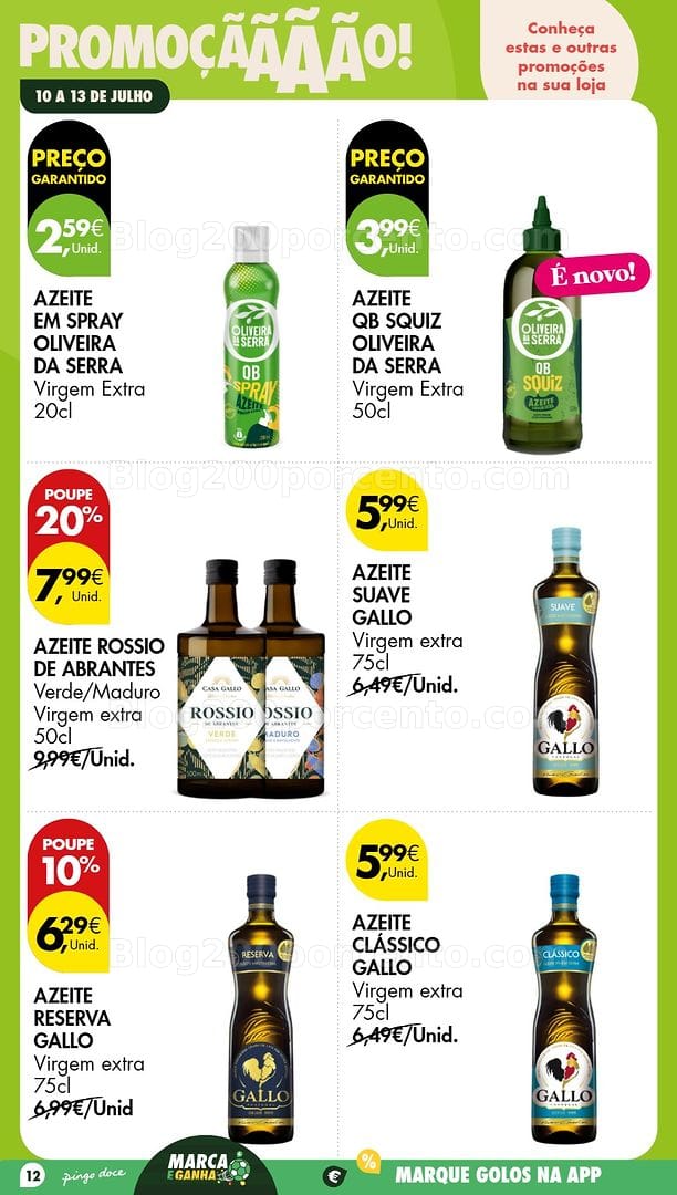 Antevisão Folheto PINGO DOCE Promoções Fim de Semana - 10 a 13 julho